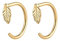 Elli Ohrringe Damen Feder Boho Gipsy Creole in 925 Sterling Silber vergoldet