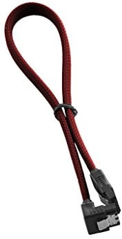 CableMod CM-CAB-RSAT-N30KBR-R ModMesh rechtwinkliges SATA 3-Kabel, Schwarz
