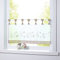 Joyswahl Scheibengardine Voile Bistrogardine Selina mit Blumen-Stickerei Muster Transparente Gardine HxB 60x145cm Sand 1er Pack