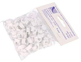 H.7007A -100 Attache blanc Utilisation: sur fil rond 100pc avec un clou PAWBOL