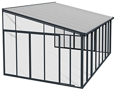 Palram Canopia Terrassendach Wintergarten Sanremo anthrazit // 400x425 cm (TxB)