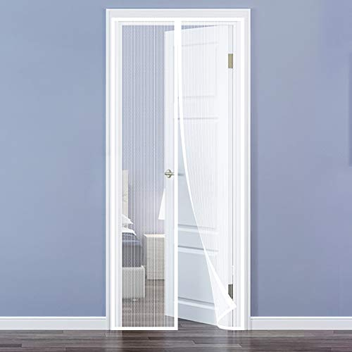 Fliegengitter Tür,Magnet Fliegengitter Automatisch Verschließen mit Heavy Duty Mesh und Full Frame Klettverschluss ohne Bohren für Balkontür Wohnzimmer Terrassentür 120 x 220cm