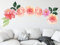 GRAZDesign Wandtattoo Rosen Blumen Vintage romantisch - Rosa Blumenmuster Tapete Schlafzimmer Wohnzimmer Wandaufkleber über Sofa Bett Kommode/Blattgröße 150x60cm