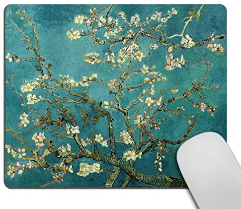 Wasach Almond Blossom Design Mouse Pad for office Rectangle Large Gaming Mouse pad