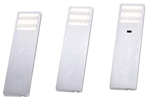 Paul Neuhaus 1120-95-3 HELENA LED-Unterbauleuchte 3er Set 6W Warmweiß Aluminium (gebuerstet)