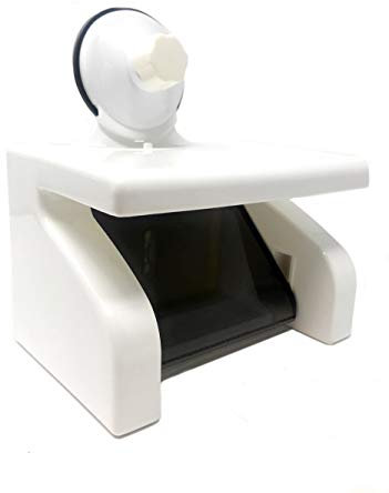 Vetrineinrete® Porta carta igienica in abs fissaggio con ventosa senza fori portarotolo a parete arredo bagno wc 69507 D14