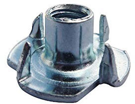 40X Einschlagmuttern mit 4 Einschlagspitzen galv. verzinkt - 8 x 11 – M8 h=11mm 40 Stück