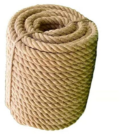 XBSXP Juteseil, Jutegarn Hanfseil 50M Länge Tan Rope/Brown Rope Marine, Dekor, Projekte, Cat Scratching Post, Wicker Chair, Innen/Außen, Brown_24mm