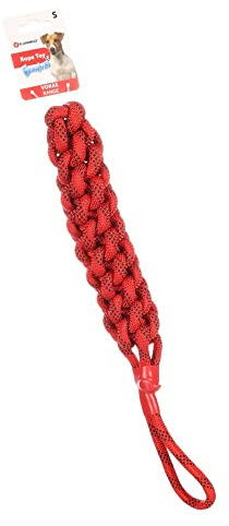 Flamingo Pet Products - Vokas Zugseil geflochten, schwimmend, rot und schwarz. t