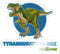 Spreadshirt Dinosaurier Tyrannosaurus Rex T-Rex Sticker, max. 10x10 cm, 10 x 10 cm, Transparent glänzend