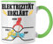 Trendation - Elektriker Tasse Geschenk Kaffeetasse Gadget Lustig Geschenkidee Männer Elektrizität Ohm Volt Amp Elektrotechnik Elektroniker Elektrotechniker Elektroinstallateur Geschenke (Grün)