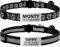 TagME 2er Pack Katzenhalsband mit Namen und Telefonnummer, Katzenhalsband mit Sicherheitsverschluss und glöckchen, 15-20 cm für Kätzchen, Schwarz