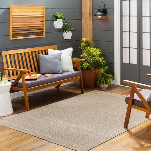 Livabliss Altea Indoor Outdoor Rug, Living Room – 160x230 cm, Beige & Brown