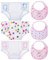 FRIUSATE 6 Pcs 1:12 Scale Doll Clothes Accessories Baby Doll Nappies and Doll Bibs Set Baby Doll Accessories Set For 14-18 Inch Doll Girls