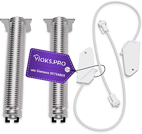 Vioks.pro Türscharnier Feder Set Ersatz für 00754869 Türfeder Siemens Geschirrspüler & Balay Neff Viva Junker Bosch Feder Geschirrspüler Schwarz