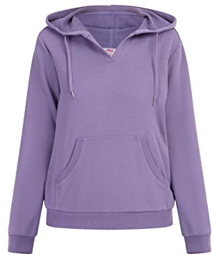 myMo Women's Sweatshirt Kapuzenpullover, Flieder, 36