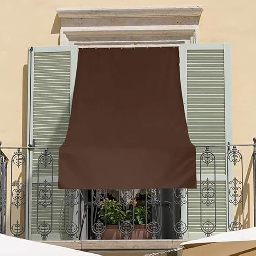 INTRECCI Tenda da Sole per Esterno, Tenda da Sole per Balconi, Impermeabile, a Caduta, 290x300 cm, Telo Ombreggiante, Riduce Luce e Calore, Migliora la Privacy, Colore Marrone.