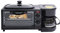 ROMYIX 3 in 1 Frühstücksmaschine Brottoaster 9L Elektrobackofen Kaffeemaschine Pizzaofen