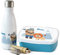 GRAZDesign Brotdose und Trinkflasche Set für Jungen | Indianer Bär Motiv | personalisierte Lunchbox mit Trennwand Wasserflasche Edelstahl 350ml | Geschenk zur Einschulung
