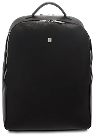 Giudi ® - Herrenrucksack aus Kalbsleder, echtes Leder, ein Fach, Griffe aus Leder, Made in Italy - 11972/AE/COL, Schwarz , 40,00 x 32,00 x 16,00 cm