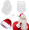 Sunshine smile Weihnachtsmann Kostüm Zubehör,Perücke + Bart + Mütze + Brille,weihnachtsmann bart und perücke,Weihnachtsmann Kostüm Wig für Weihnachtsverkleiden Rollenspiele Weihnachtsfeier