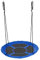 Outsunny Balançoire nid d'oiseau Ronde balançoire Panier Ø 110 cm 4 Anneaux Inclus métal époxy Oxford Haute densité Bleu