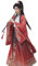 Uplateng Costume Hanfu Traditionnel Chinois Hommes Hanfu Rétro d'arts Martiaux élégant Costume de Cosplay Hanfu S-3XL Noir Rouge (Red,3XL)