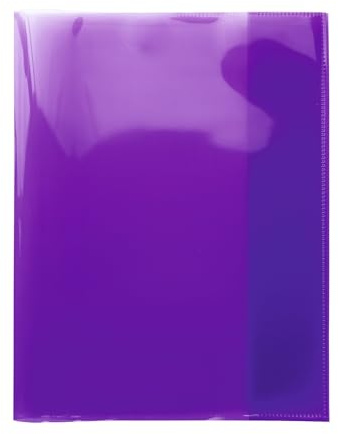HERMA 19628 Heftumschläge Quart Transparent Violett Lila, Hefthüllen aus strapazierfähiger, abwischbarer und extra dicker Polypropylen-Folie, durchsichtige Heftschoner für Schulhefte, farbig