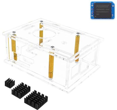 Für OrangePi 3B Klares Acrylgehäuse Clear Cover Box Mainboard Displayschutz mit Lüfter Acrylgehäuse Unterstützung Kühlung