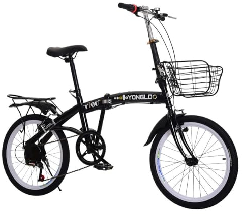 Kcolic 20 Zoll Faltrad Klapp 6 Gang Fahrrad Fahrrad Einstellbare Doppel V Bremse Faltrad B,20in