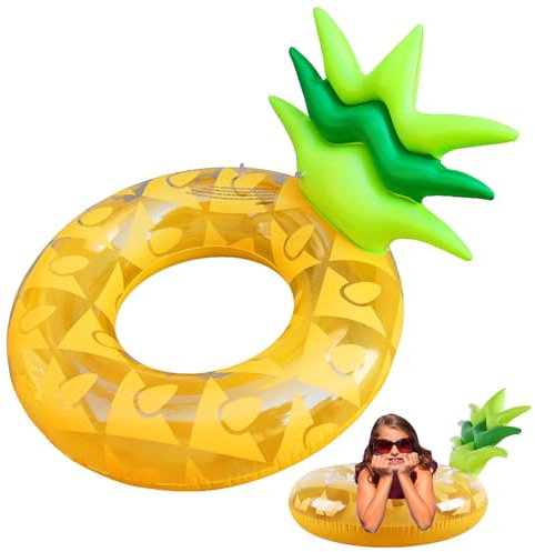 Flotteurs de fruits pour piscine, flotteur de piscine ananas | Flotteurs gonflables de piscine en PVC en forme d'ananas,Flotteur coloré confortable avec dossier, fournitures d'été portables pour garço