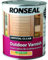AMK® Ronseal Crystal Clear Outdoor Exterior Wood Varnish 250ml Matt No Yellowing Lasting Protection Resists Cracking Peeling and Blistering Enhances Natural Colour