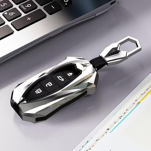 DDHHBH Fundas para Llave de Coche para Ford Focus Wagon,Metal Estuche con Llavero Protectora Llave Mando a Distancia Carcasa para Mando Hombre Mujer Gadgets Decoración Coche,G-2
