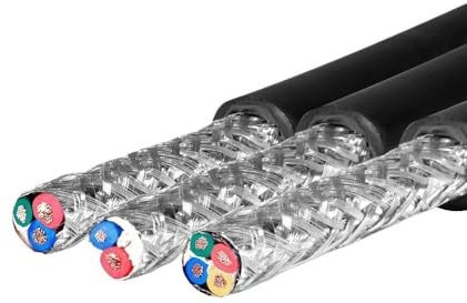 5 Meter Elektrokabel 2.5mm², Elektrischer Draht PVC-isoliert, Kupferkabel RVVP Kupfer, Geschirmte Signale kabel für Anti-Signal-Störkreise(3-core x 2.5mm²)