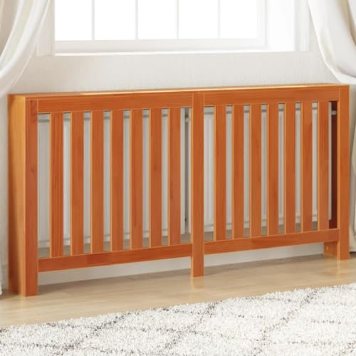 Home & Garden,Radiator Cover Wax Brown 169x19x84 cm Solid Wood Pine
