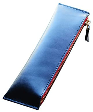 Lurrose Federmäppchen Leder Stifteetui Reißverschluss Stiftetasche Stifteschutzhülle Leder Stiftehalter Schreibwarentasche