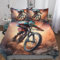 AAPZY Mountainbike Bettwäsche Premium Atmungsaktive Angenehme Bettbezüge, Mit Reißverschluss Bettdeckenbezug, 2teilig Bettbezug + Kissenbezug Single (135x200cm)