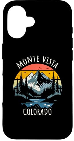 Hülle für iPhone 16 Monte Vista Colorado USA Bergdesign im Retro-Stil