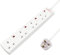 EXTRASTAR 4 Way Extension Lead Surge Protection, Individually Switched Extension Socket 13A UK Plug, 4 Gang Wall Mounted Extension Cable 3M White