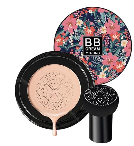 Air Cushion CC Cream, 2024 Neuestes Pilzkopf Luftkissen CC Creme, Moisturising BB Creme Foundation, Brightening Pigment Liquid CC Cream, Feuchtigkeitsspendende, Sogar Basis BB