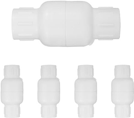 EFIELD PVC047-5 Clapet anti-retour en ligne en PVC 1,27 cm, annexe 40, connexions à solvant, clapet anti-retour à ressort en PVC