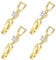 Mabor 4Pcs Gold Necklace Extender Brass Necklace Extensions Zircon Foldover Extension Jewelry Clasps for Bracelet Anklet Fold Over Bracelet Extender Clasp for DIY Crafts