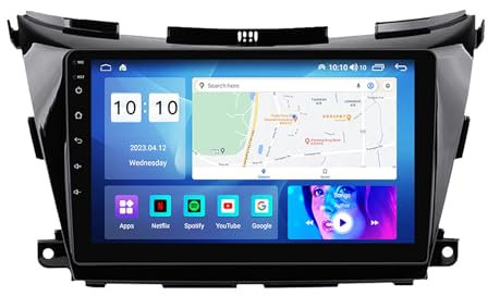 Smart Car GPS Navigation Multimedia Player, 9 Inch Screen Android 12 System Car Radio Video DVD Player for Nissan Murano 2014 2015 2016 2017 2018 2019 2020