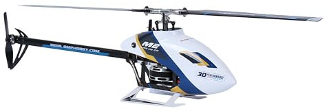 OMPHOBBY M2 EVO MK2 RC Helicopter for Adults Dual Brushless Motors Direct-Drive 6 Channel RC Helicopters Outdoor, Superior 3D Remote Control Plane Gifts Newly Upgraded Mini Drone BNF White