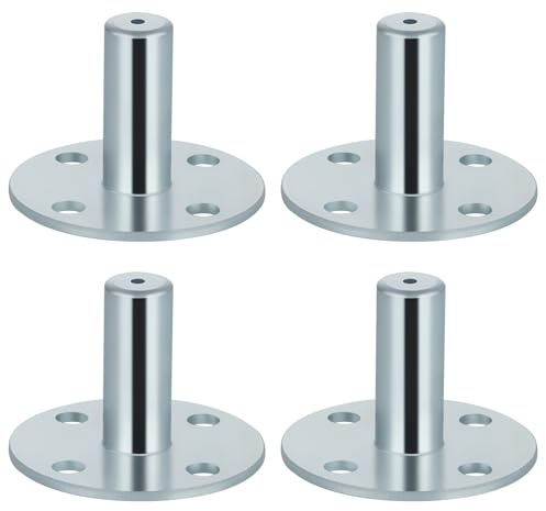 Skelang 4 Stück Zylinderrollensockel mit breiter Krempe, Metallrollenhülsen, Radnuss, runde Einsätze für 1,1 cm (7/16 Zoll) Griffring-Rollen, Stuhlbeine, Klavier, Möbel und Musikausrüstung, Ersatz
