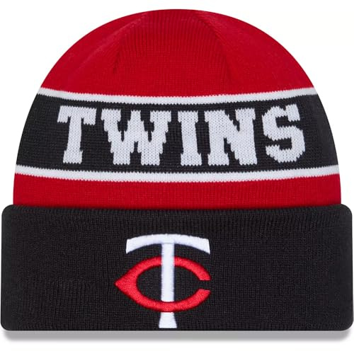 New Era Minnesota Twins Strickmütze mit Bündchen, wendbar, Rot / Marineblau, Rot / Marineblau, Einheitsgröße