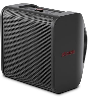 LG xboom Stage 301 by will.i.am, xboom Signature Sound, Portable Party Speaker, 6.5” woofer and Dual 2.5” midrange Drivers, up to 12 Hours of Playback, Wedge Design + Tripod Port, IPX4 Water Resistant