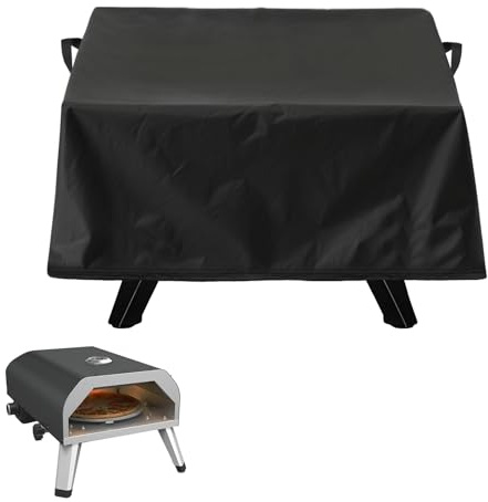 Pizzaofen Abdeckung - Robust und Langlebiges Pizzaofen Zubehör, 420D Oxford Stoff, Doppel Schnalle und Zieh Schnur Design, Grillabdeckung Wetterfest Staubfest, Upgradierter Schutz-58