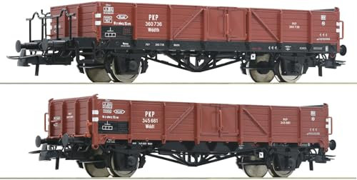 Roco 6600150 H0 2er Set Offene Güterwagen Wddt, PKP, Ep. III