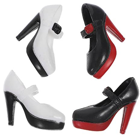 PERSELOSO 2 Paare Miniatur High Heels für Puppen Süßes Accessoire für Mädchen zum Ankleiden für Puppenhaus und Kreative DIY Projekte